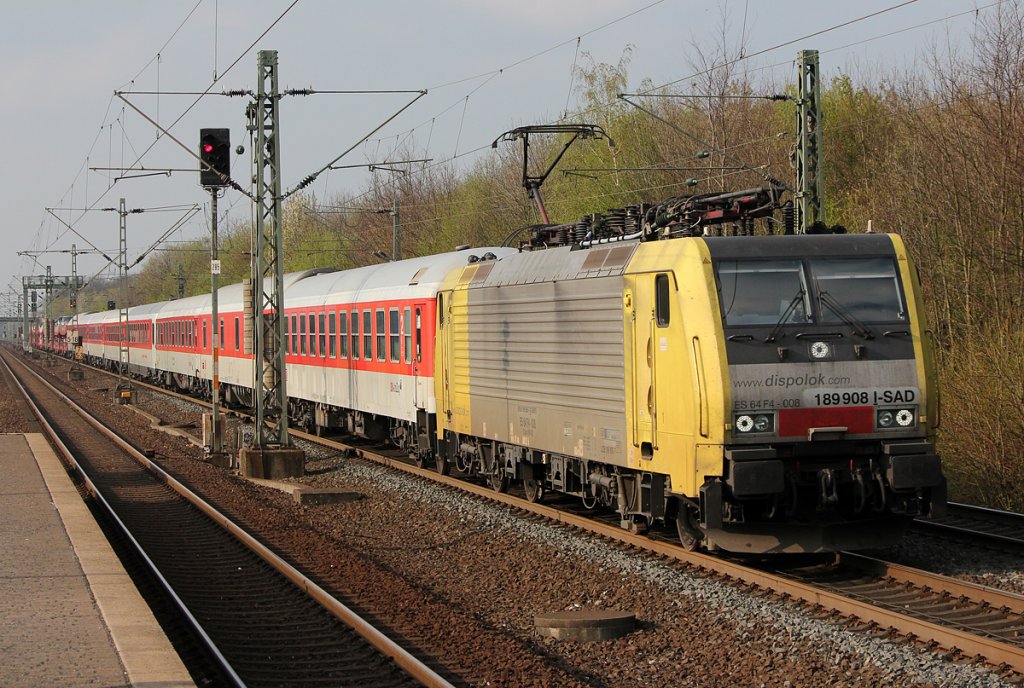 ES 64 F4-008 / 189 908 am AZ13311 in K�ln Stammheim am 13.04.2012