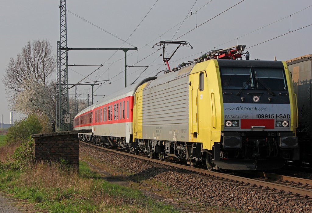 ES 64 F4-015 / 189 915 am AZ13311 in Porz Wahn am 06.04.2012