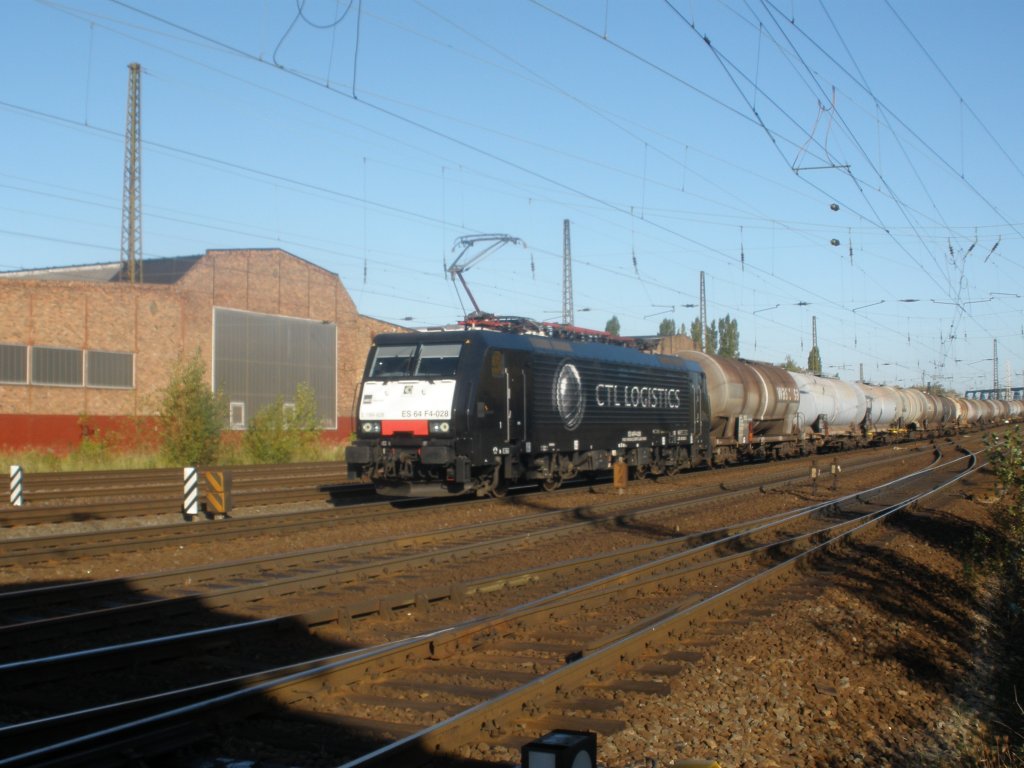 ES 64 F4-028 bei der Einfahrt in Leipzig, am 05.10.09