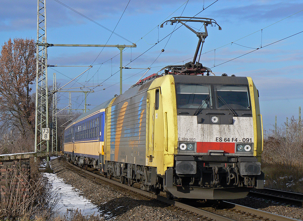 ES 64 F4-091 in Porz Wahn am 09.12.2010