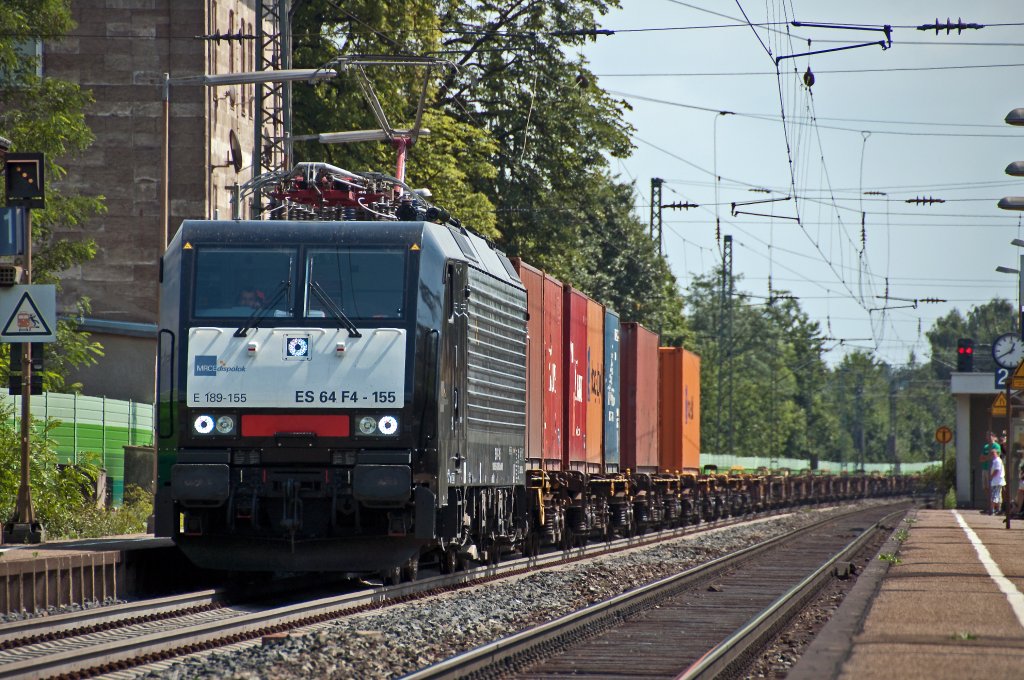 ES 64 F4 - 155 am 07.08.2010 beim Bahnbilder-Treffen im Raum Nrnberg.