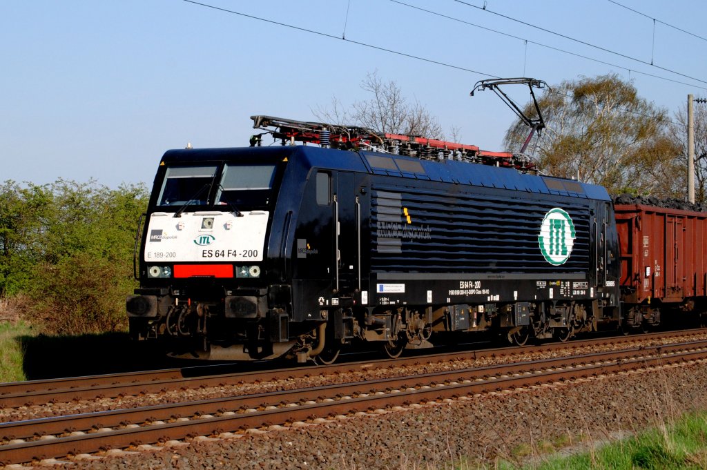 ES 64 F4-200 ITL am Nachmittag den 11.04.2011 bei Woltorf