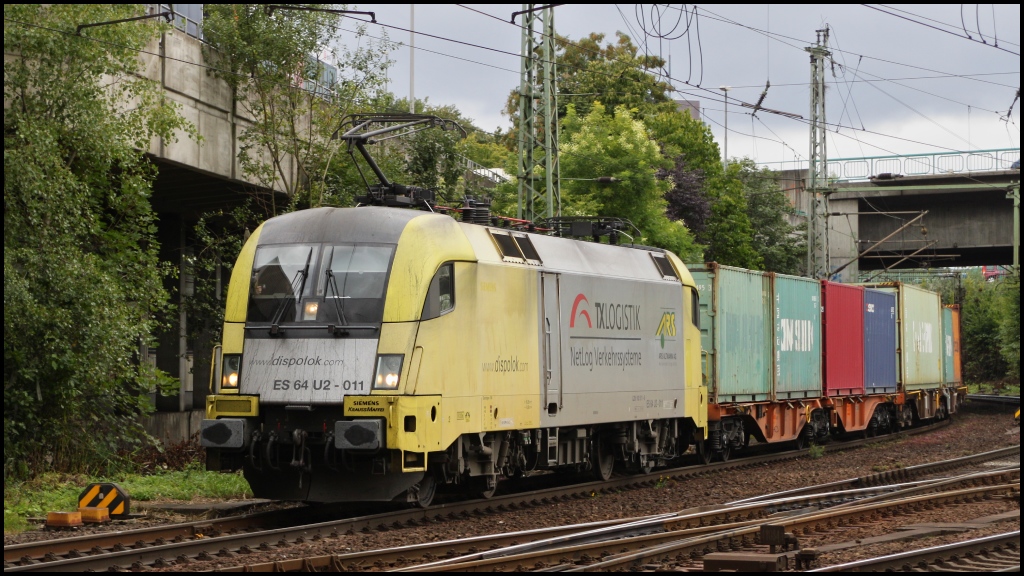 ES 64 U2-011 von TX Logistik durchfuhr am 19.08.11 Hamburg Harburg in Richtung S�den