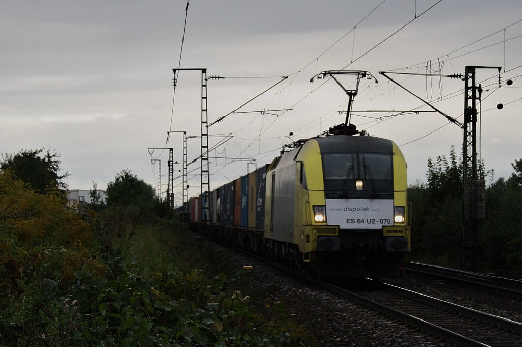 ES 64 U2 -070 in Obertraubling am 15.09.2010.