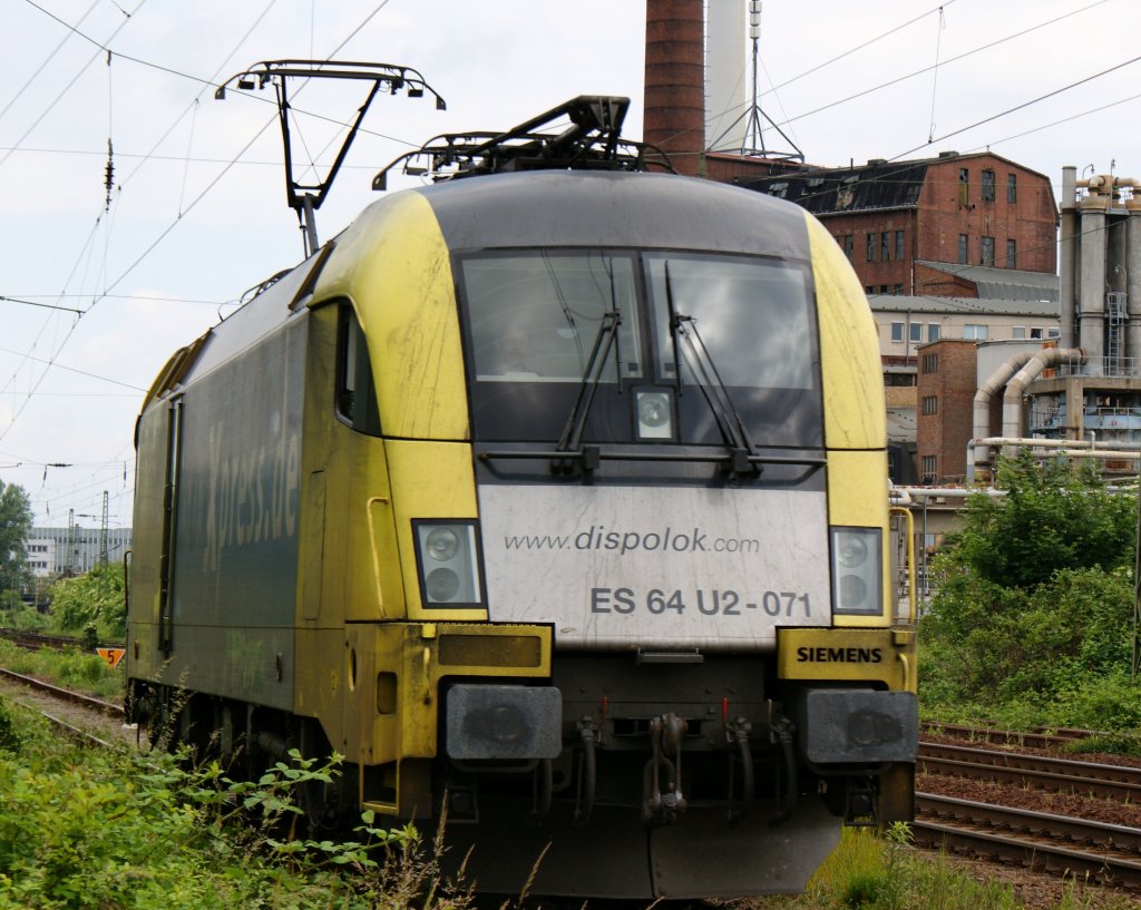 ES U2-071 BoxXpress in Dessau auf den Weg ins AW Dessau 22.05.2009