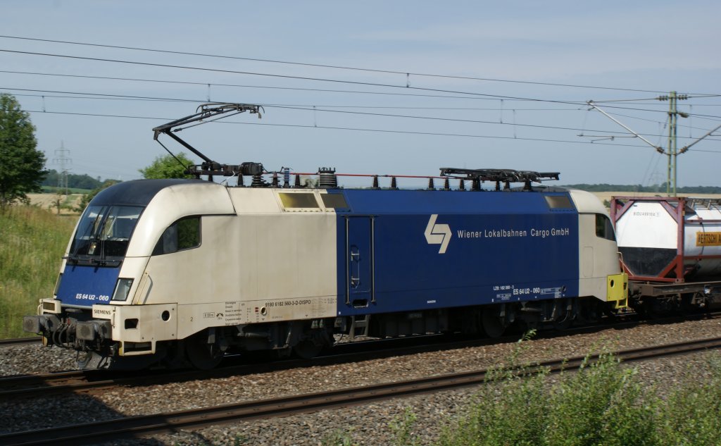 ES64 U2-060 der Wiener Lokalbahnen bei Markt Einersheim am 29.06.2011