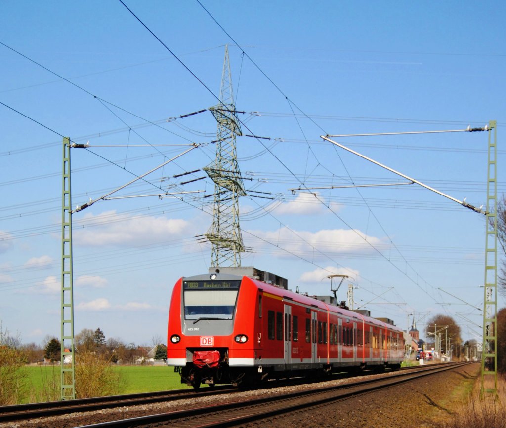 ET 425 082 als RB33 am 19.3.12 bei Km 29/0 GK S�ggerath, auf der KBS 485 nach Aachen