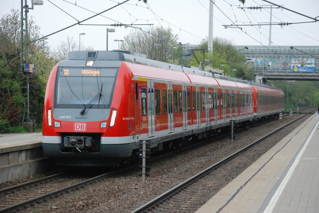 ET 430 523 unterwegs als S1 nach Bblingen am 3.05.2013