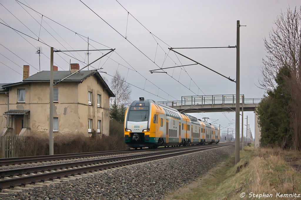 ET 445.101 (445 101-9) ODEG - Ostdeutsche Eisenbahn GmbH als RE2 (RE 37375) von Cottbus nach Wismar in Vietznitz. 16.04.2013