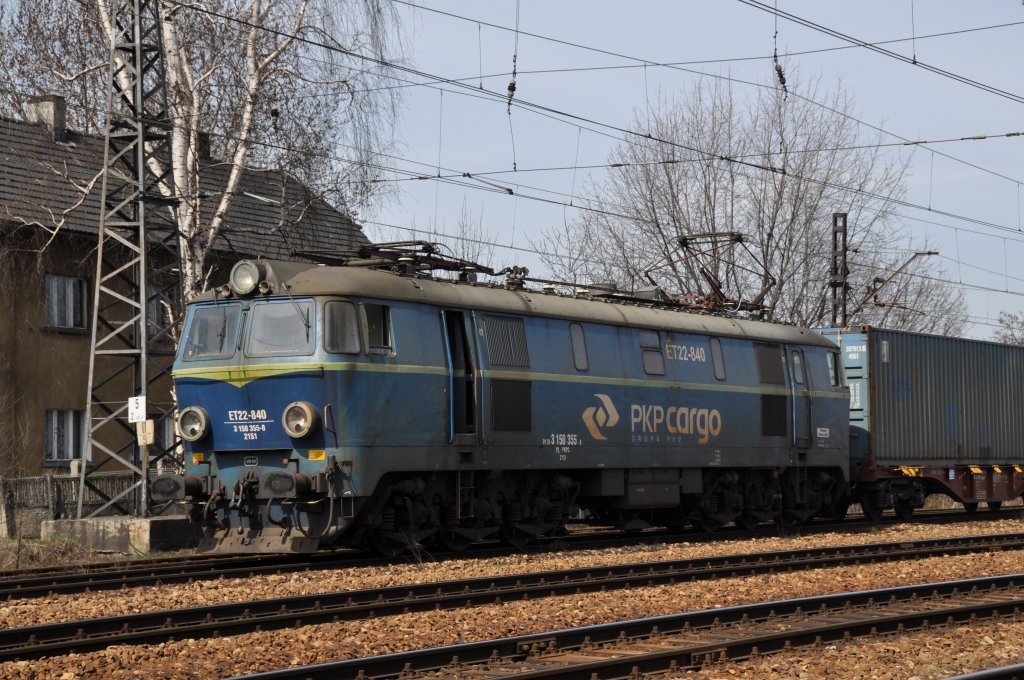 ET22 840 bei Katowice-Ligota (10.04.2012)