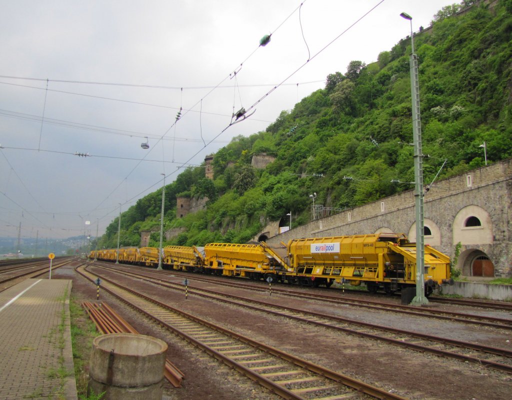 eurailpool Wagen im Bf Koblenz-Ehrenbreitstein; 15.05.2010