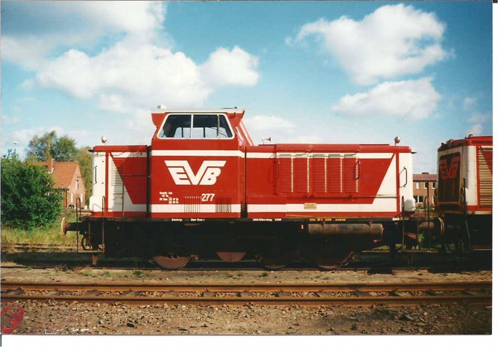 EVB 277 (MAK), es war einmal,anno 09/1993! Aufnahme in Bremervrde, EVB-BW - Bild gescannt