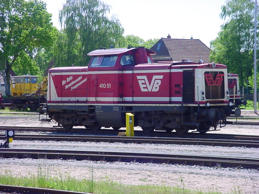 EVB 410 51 stand am 16.05.2004 in Bremervrde abgestellt.