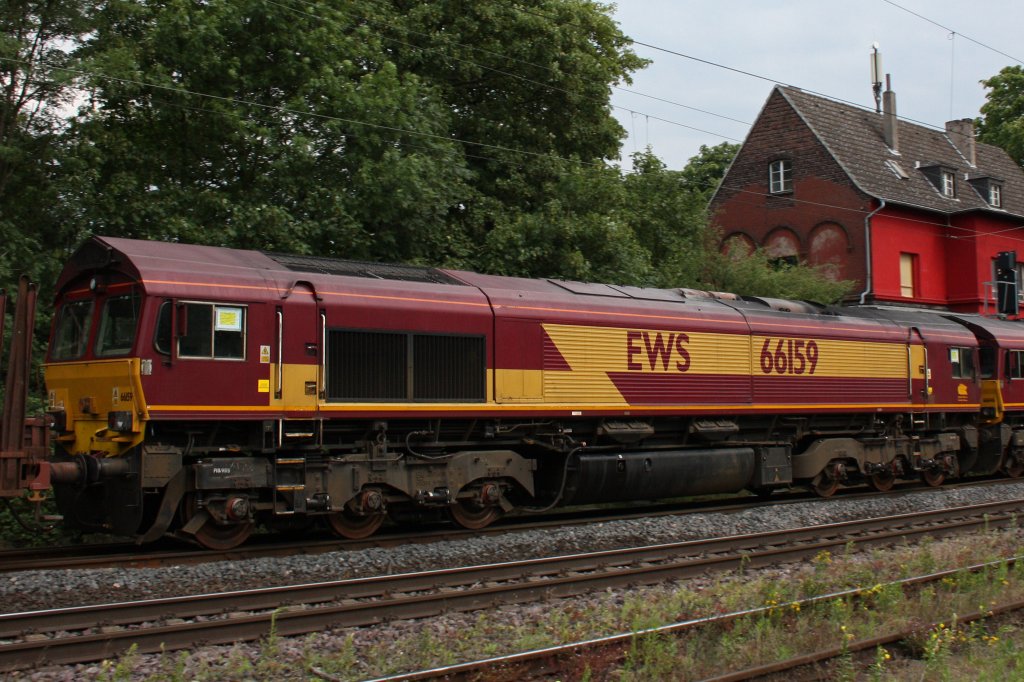 EWS 66159 hing am 30.6.11 in einem Gterzug.Aufgenommen in Ratingen-Lintorf.