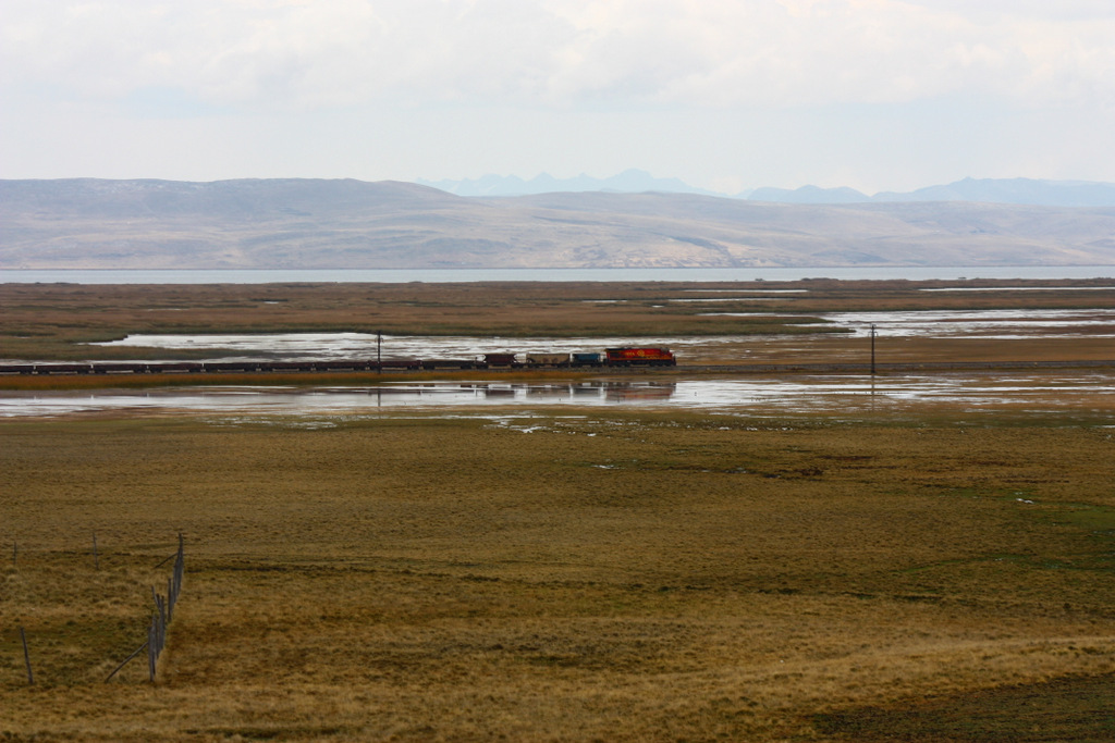FCCA 1001 am bzw. durch den See von Junin auf ca. 4100m dM Richtung Cerro de Pasco. Dieser See ist sehr seicht und hier leben sogar Flamingos! - 10/09/2011