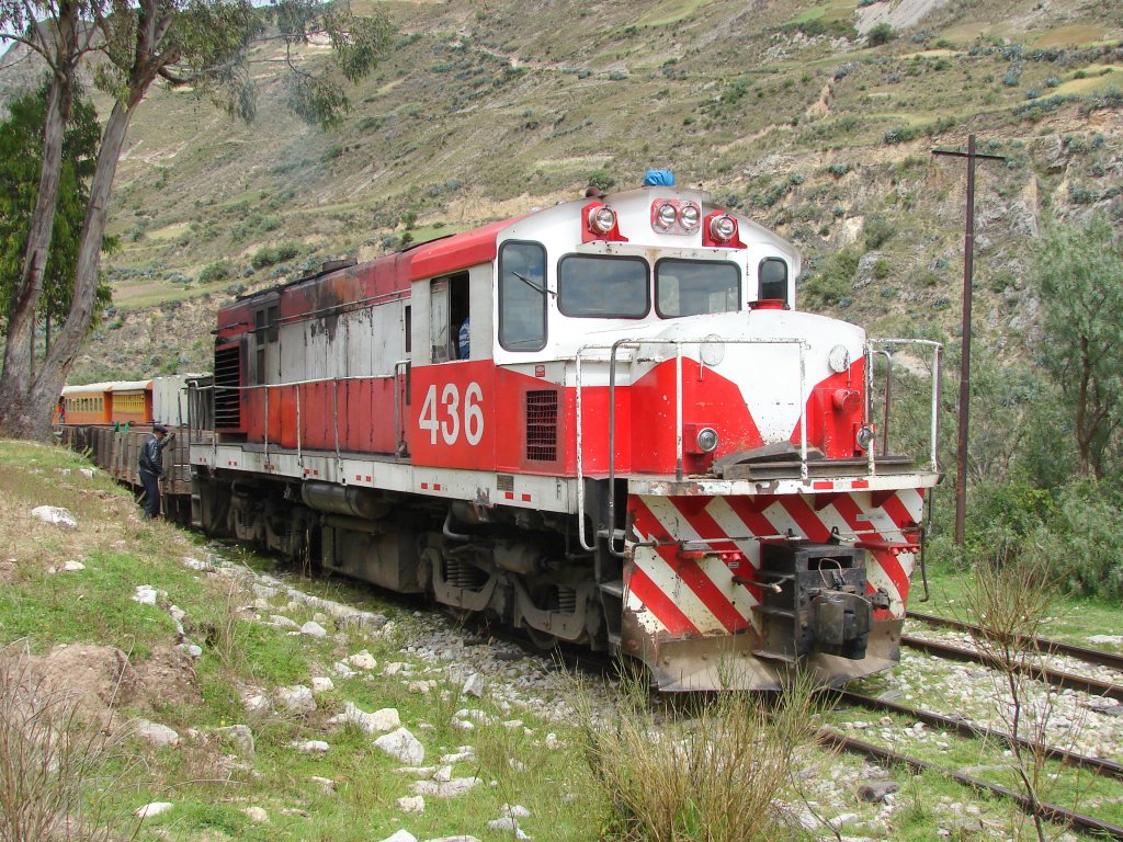 FCHH historisch, Schmalspur : geschafft - der Waggon steht wieder mit allen R�dern auf den Schienen, es kann weitergehen. Die ganze Aktion hat kaum 45min gedauert - man hat Erfahrung ..... #436 ( MLW, Canada M.6078.03 / 1974, Type Alco DL535B, CoCo ) - 29/04/2007
