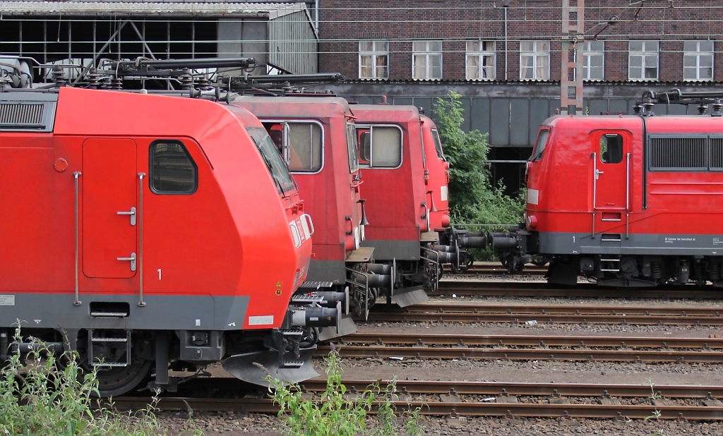 Feierabendstimmung der verschiedenen Baureihen in Wanne-Eickel. Aufgenommen am 28.06.2012.