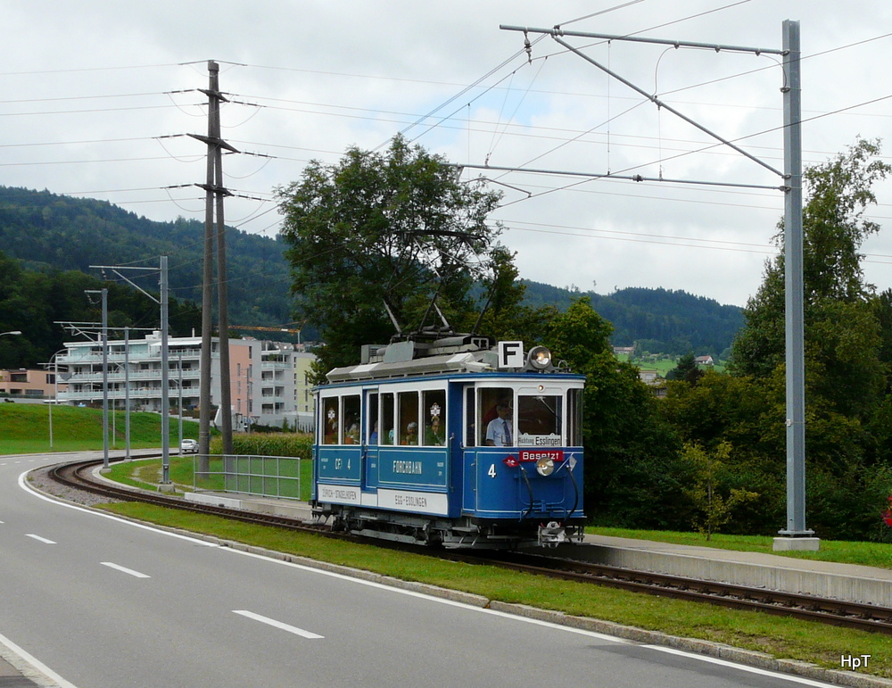 Forchbahn - 100 Jahr Feier .. Oldtimer Triebwagen CFe 2/2  4 unterwegs bei Emmat am 02.09.2012 