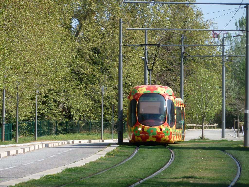 Frankreich, Languedoc, Montpellier, Linie 2 bei  les Aubes  (vor dem 6.4.2012)
