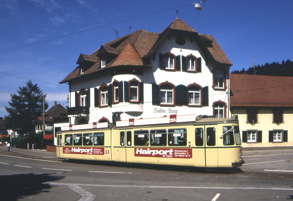 Freiburg Tw 114 in Gnterstal, 15.08.1987.