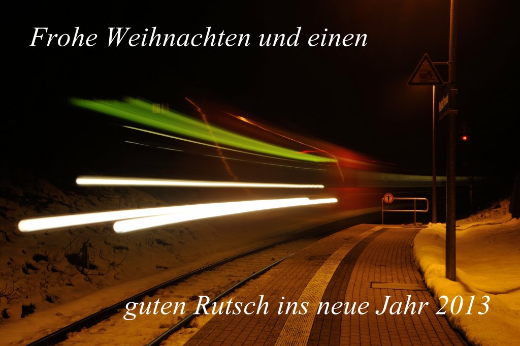 Frohe Weihnachten und einen guten Rutsch ins neue Jahr 2013