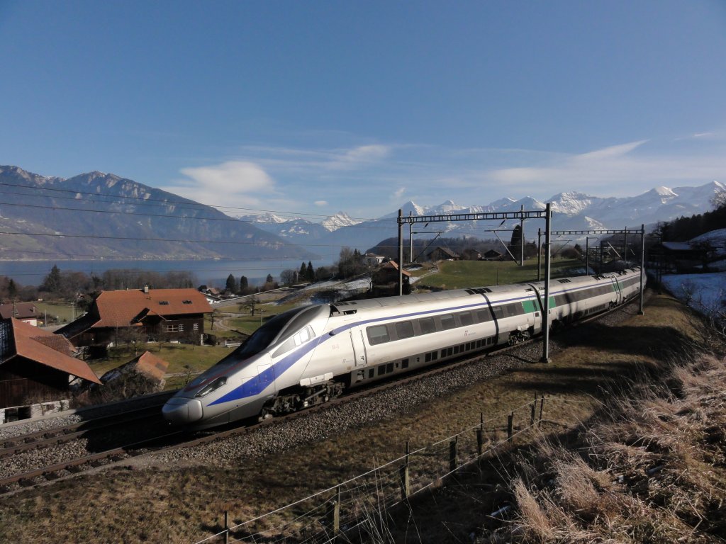 FS ETR 610 als EC Milano-Basel bei Kumm am 05.02.2011