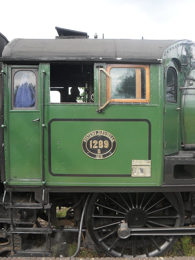 Fhrerstand der Schwedischen Dampflokomotive B1289 der ZLSM.