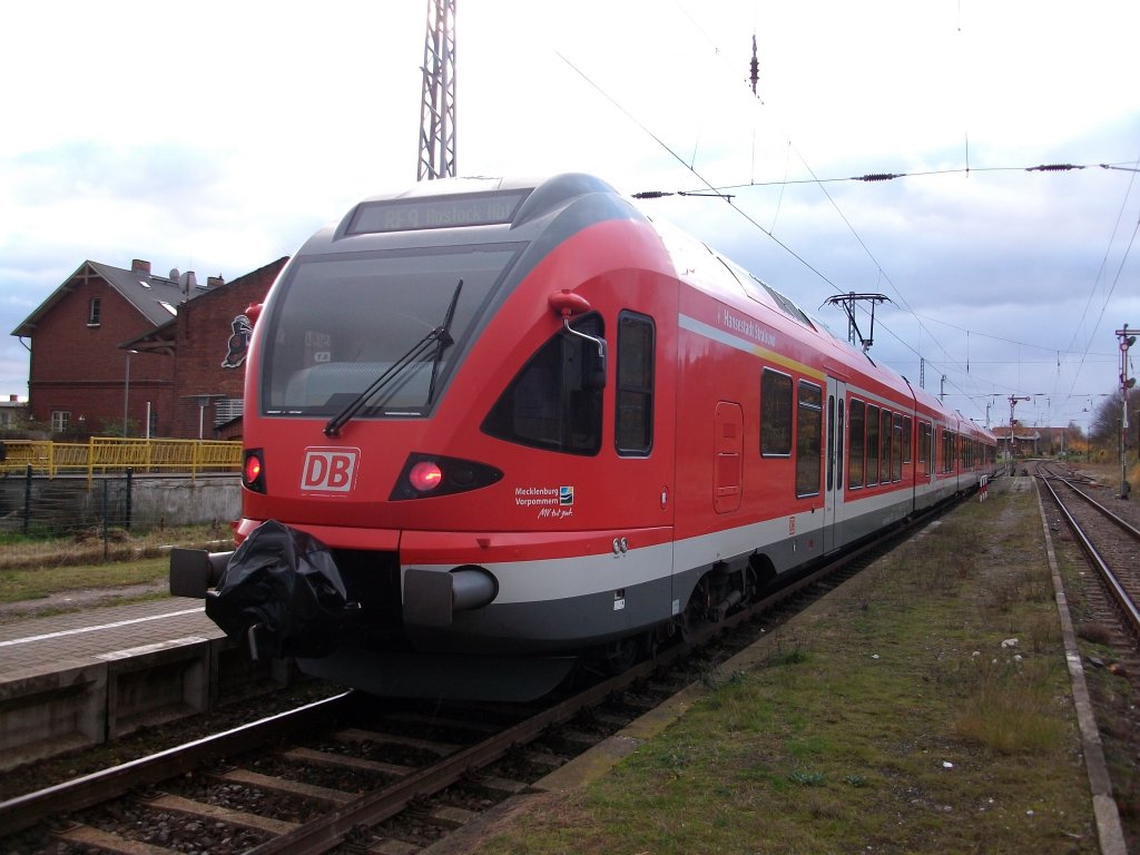 Fr 428 028 ging es am 06.November 2010 von Sassnitz nach Rostock.