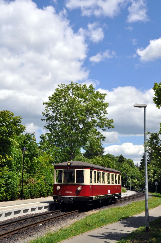 Gastfahrzeug T 42 aus Bruchhausen-Vilsen an der Haltestelle  Hochschule Harz  (09.06.2012)