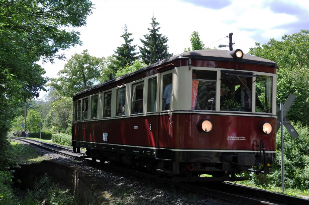 Gastfahrzeug T 42 aus Bruchhausen-Vilsen Zwischen den Haltestellen  Hochschule Harz  und  Westerntor  (09.06.2012)