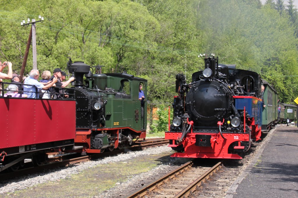 Gastlok zum Pfingstdampf im Pressnitztal war die Aquarius C.Hier kreuzt sie mit der 1K Nr.54 in Schlssel.27.05.2012.