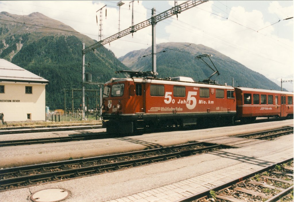 Ge 4/4 I - 601 in Bever im August 2000