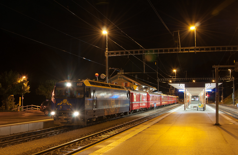 Ge 4/4 III 652 Vaz/Obervaz Lenzerheide-Valbella  am 15. August 2011 mit dem R 1173 (Chur - Samedan) in Filisur.