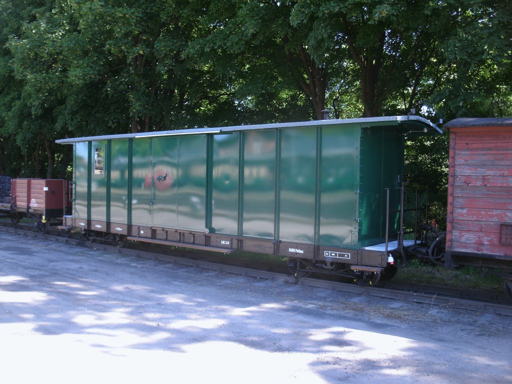 Gertewagen abgestellt,am 20.Juli 2013,in Putbus.