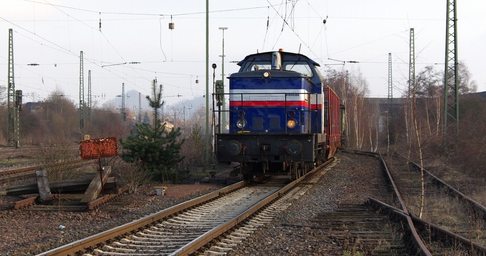 Gestatten:  Andrea  ist mein Name..

V 655.02 wie sie jetzt benannt wird und auf den Namen Andrea hrt, verdient sich ihr Brot im Januar 2012 auf den Werksgleisen des Stahlwerks in Bous - Saar, ehemals Mannesmann Rhrenwerke Bous.