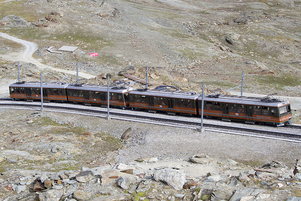 GGB, Bhe 4/8, 3051 + 3052, 12.08.2012 Zermatt



