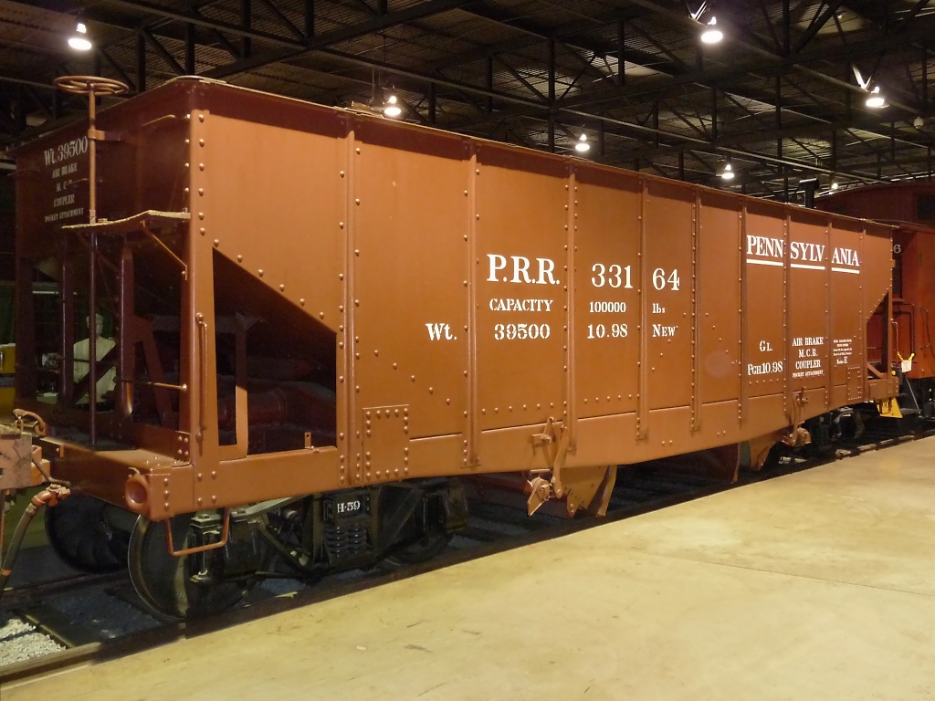 GL Hopper car #33164 der Pennsylvania Railroad im Railroad Museum Strasburg, PA (02.06.09) 