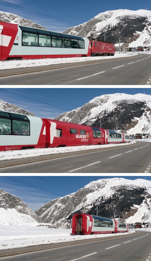 Glacier-Express vor Andermatt (17.3.2010)