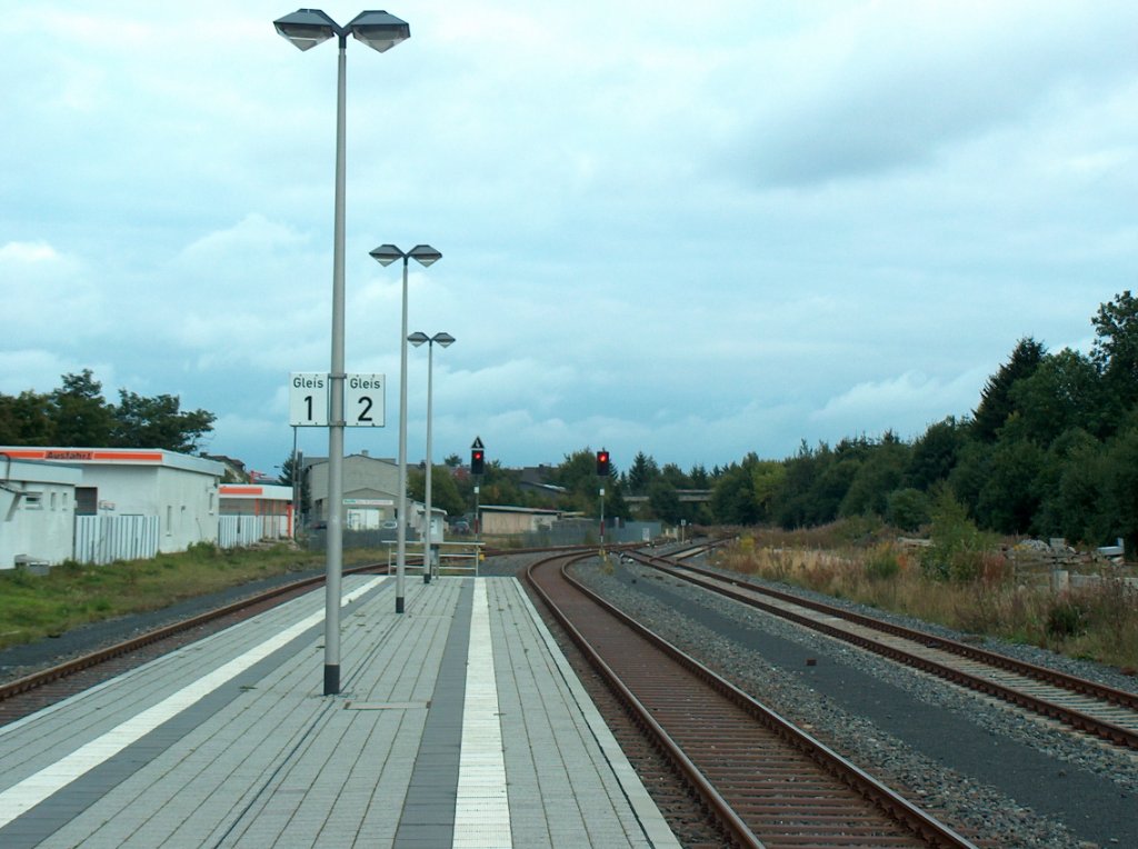 Gleis 1 und 2 in Neuhaus am Rennweg; 20.09.2008