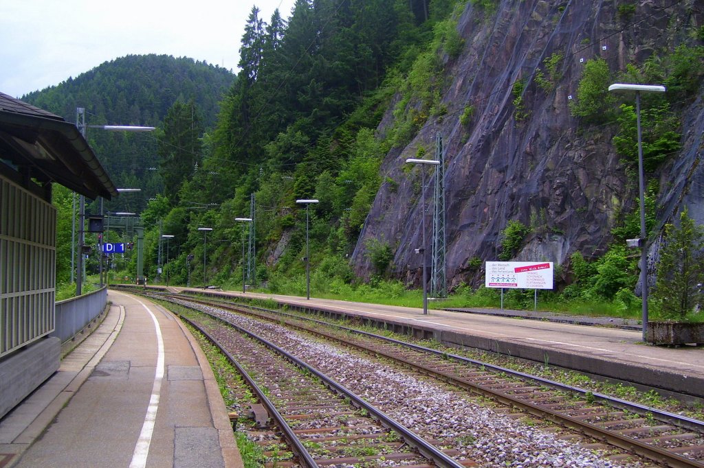 Gleis 1 und 2 in Triberg; 20.06.2010