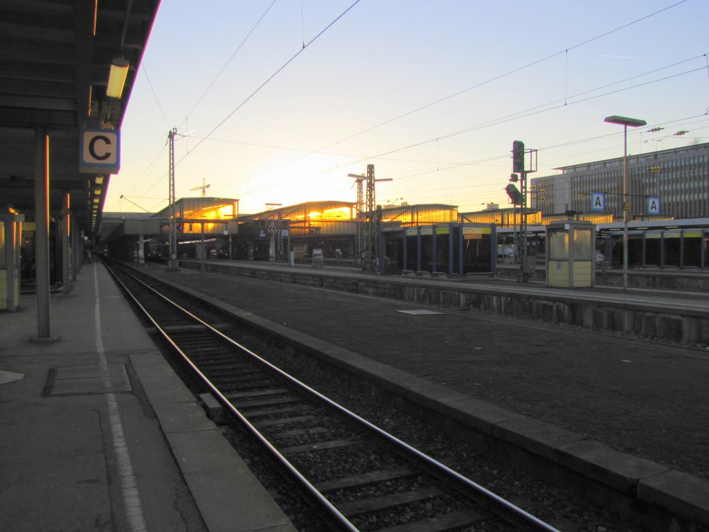 Gleis 15 in Stuttgart Hbf; 16.01.2011