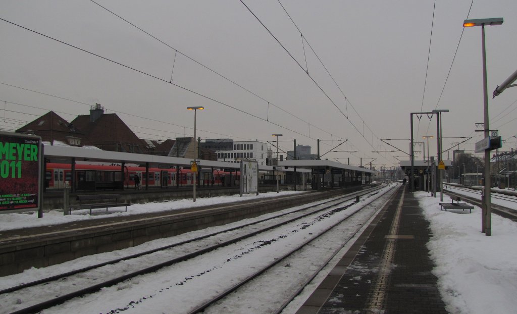 Gleis 5 und 6 in Frankfurt (M) Sd; 22.12.2010