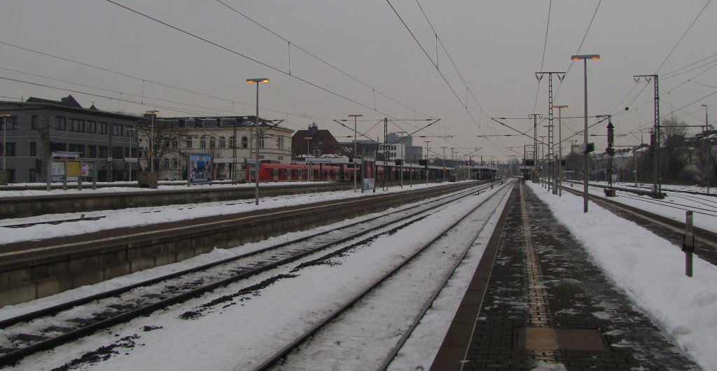 Gleis 6 und 7 in Frankfurt (M) Sd; 22.12.2010