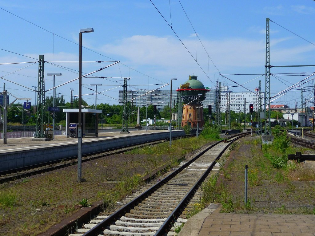 Gleis 8 und 9 in Halle (S) Hbf; 29.06.2010