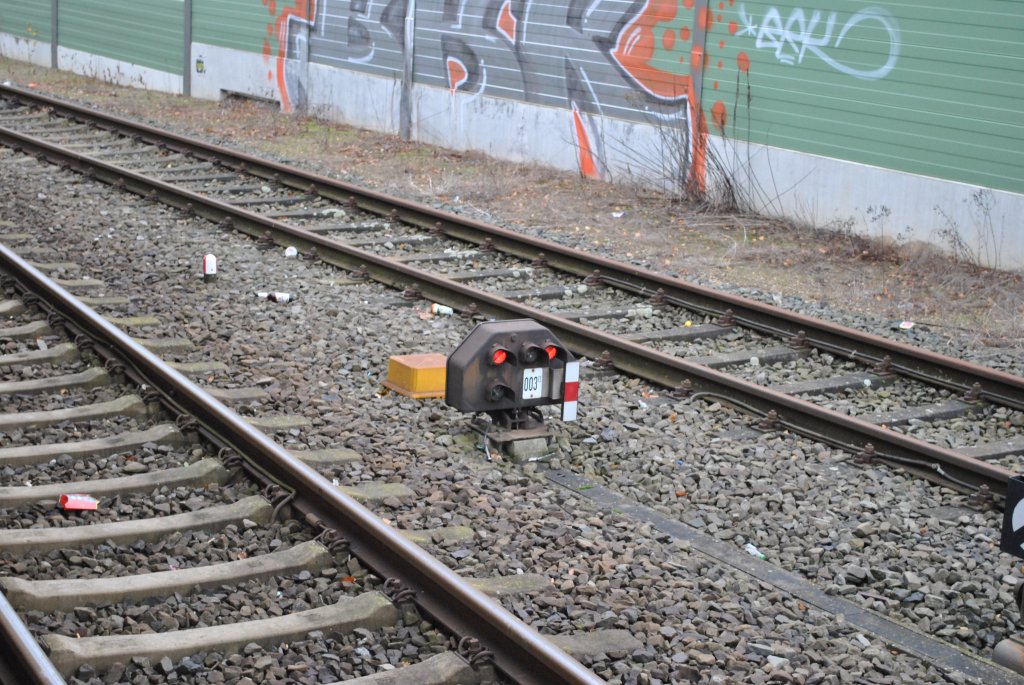 Gleissperrsignal 003, in Lehrte. Foto vom 19.11.2010.
