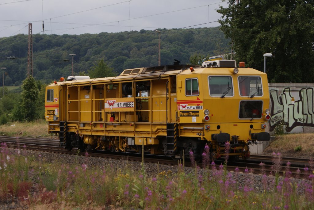Gleisstopfmaschine in Wuppertal Steinbeck am 24.07.2010