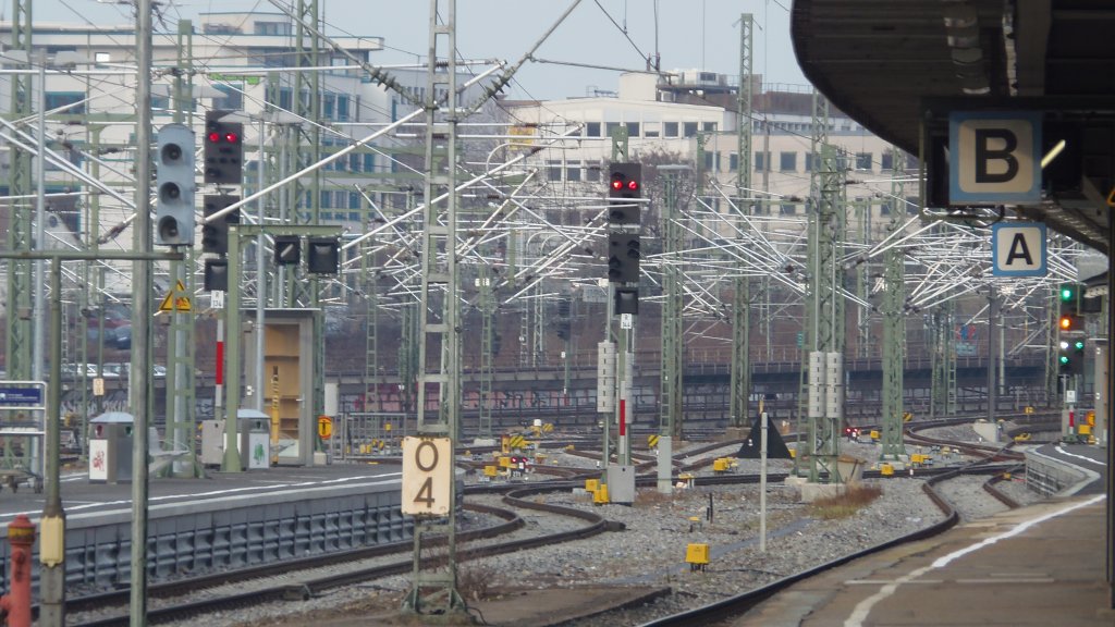 Gleisvorfeld Stuttgart Hbf, 07.03.2012