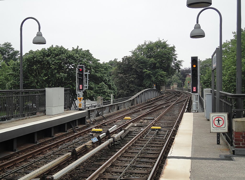 Gleiswechsel am U-Bahnhof Mundsburg, Hamburg am 5.7.2012