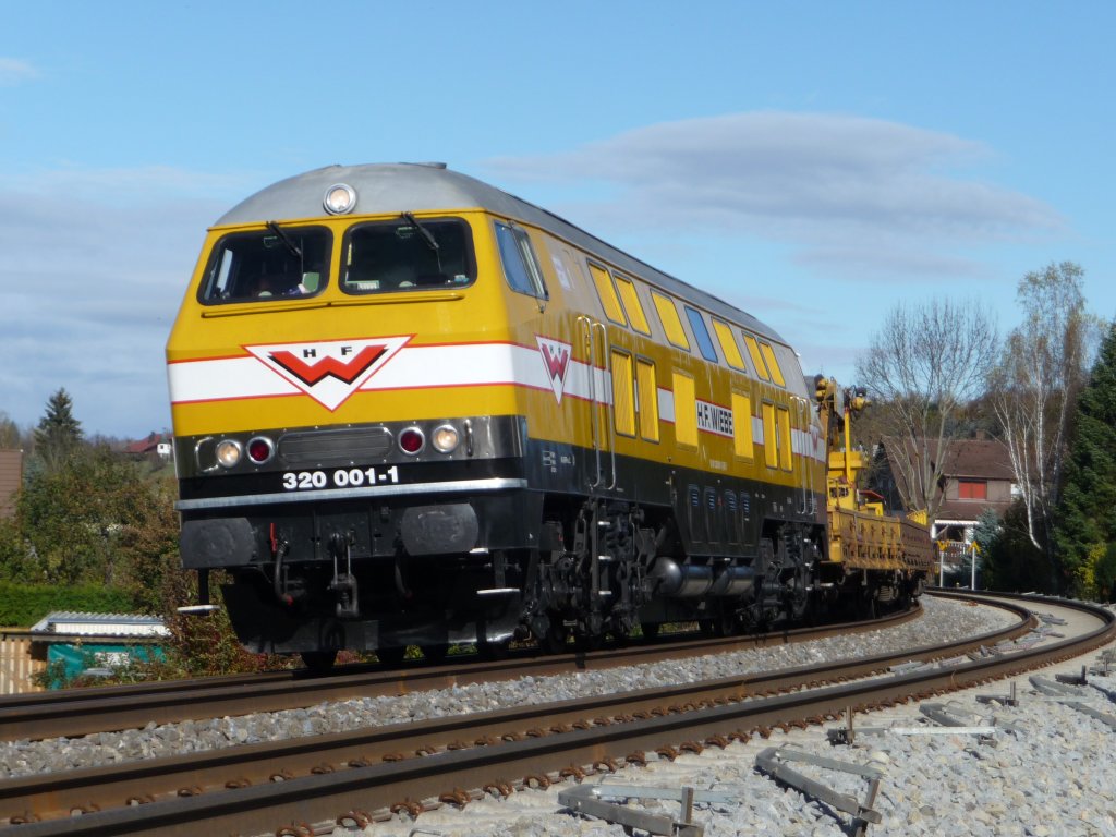 Glckstreffer bei schnem Wetter. V 320 von Buchloe, Einfahrt Kaufbeuren.