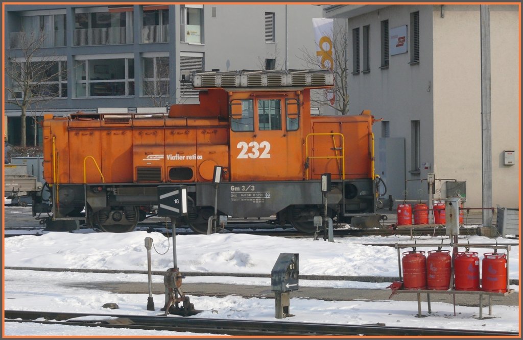 Gm 3/3 232 in Landquart (12.02.2010)
